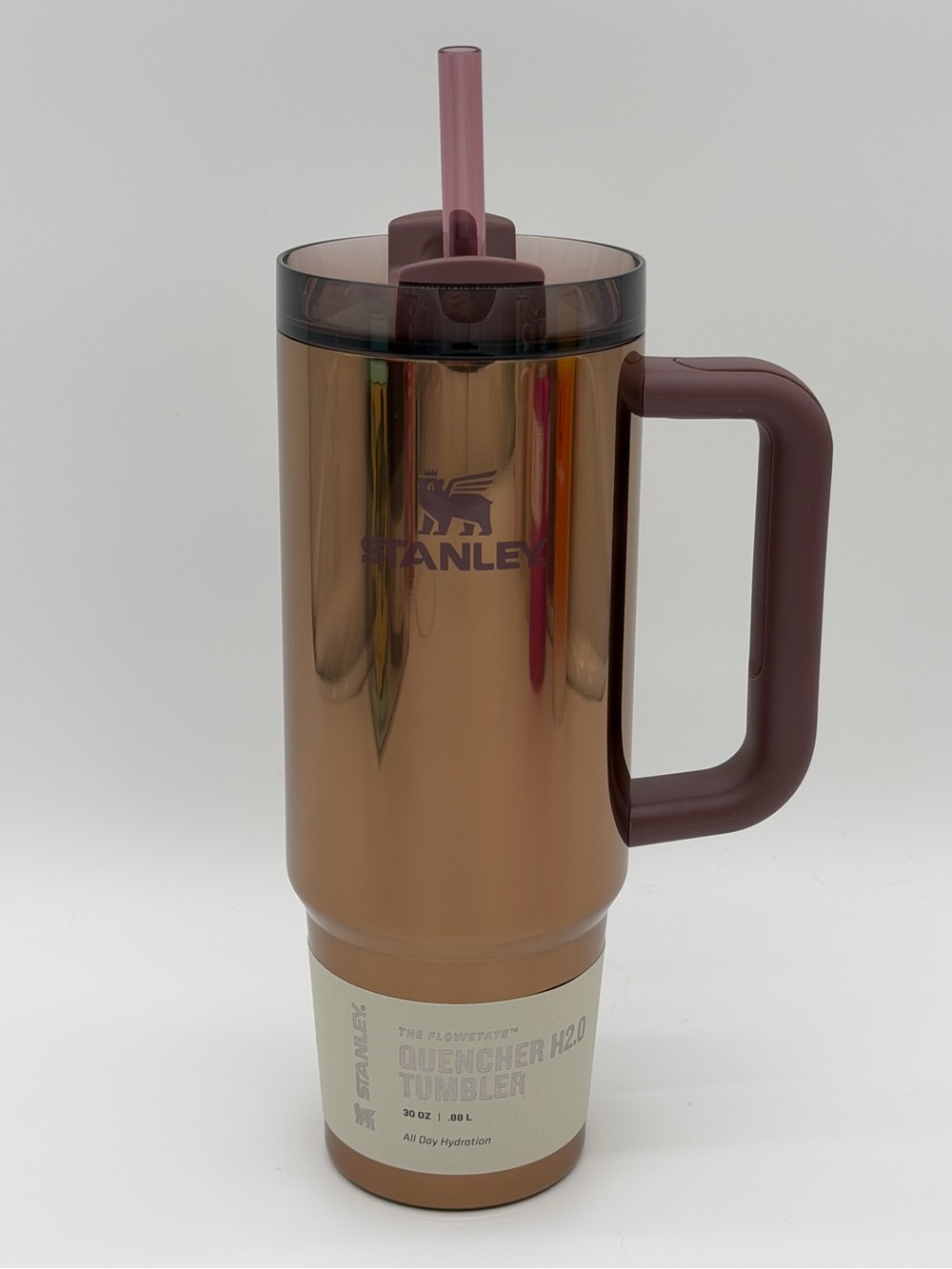 Stanley Polished Rose Gold Flowstate Quencher 30oz Tumbler